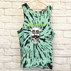 Zombie Makeout Club L Tank Top Tie Dye Skull DEATHWISH Men’s / Unisex Shirt